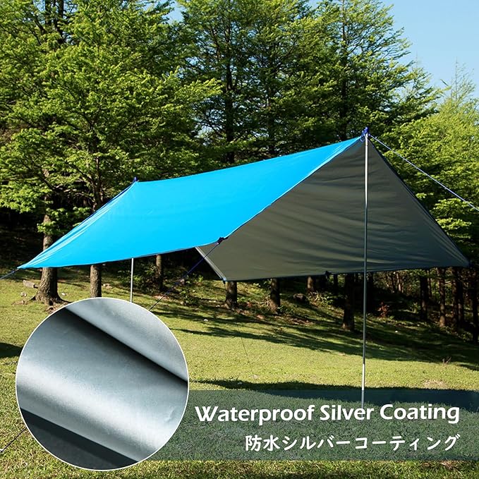 TRIWONDER Hammock Rain Fly Waterproof Tarp Camping Tent Footprint Ground Cloth Backpacking Tarp Camp Shelter Sunshade Mat for Outdoor Hiking Beach Picnic