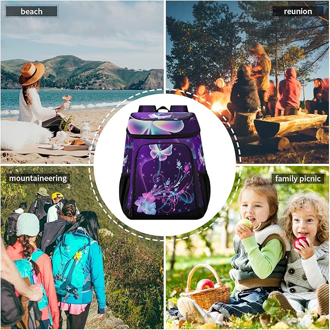 Cooler Backpack Insulated Leak Proof Beach Cooler Bag 30 Cans Waterproof Lightweight Soft Lunch Picnic Cooler for Men Women