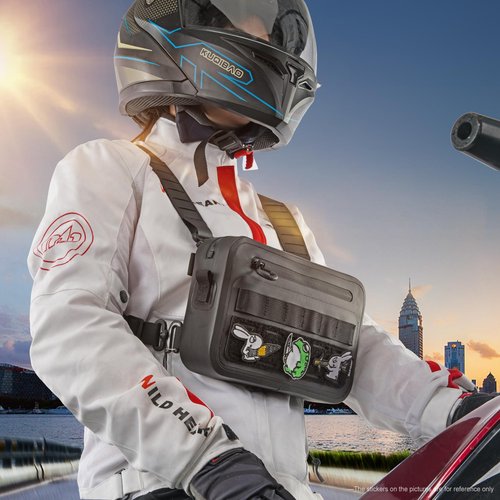 WILD HEART Sports Chest Bag for Men Women Comepletely Waterproof Tactical Chest Pack Multifunction Motorcycle bag for Outdoor Activities