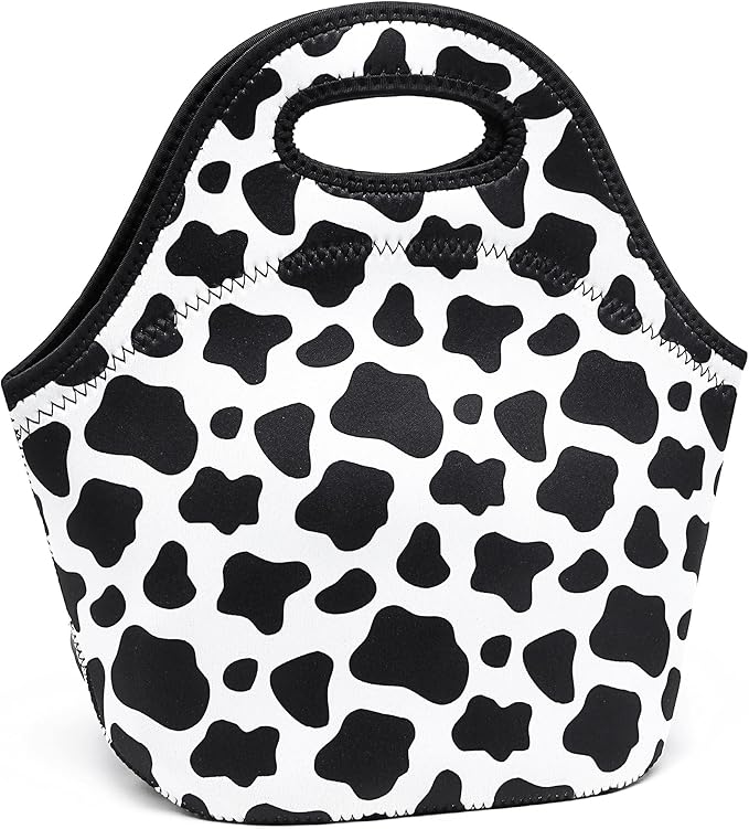 Neoprene Lunch Bags Thermal Insulated Lunch Tote Bag Reusable Washable Neoprene Picnic Bag for Women Men