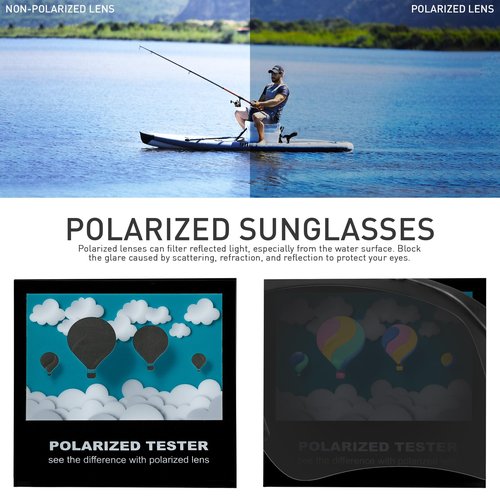 KAPVOE Cycling Glasses Sports Sunglasses Polarized Men Women Baseball Running Mountain Bike Golf MTB Driving