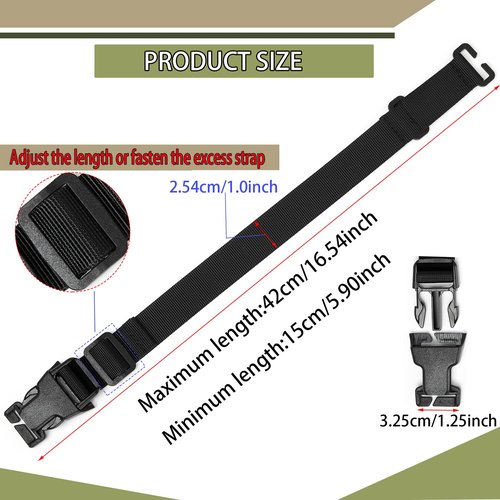 Tactical System Molle Backpack Straps Accessories,Tactical Military Gear VestsTier System Straps with Quick Release Buckle 4 Pieces
