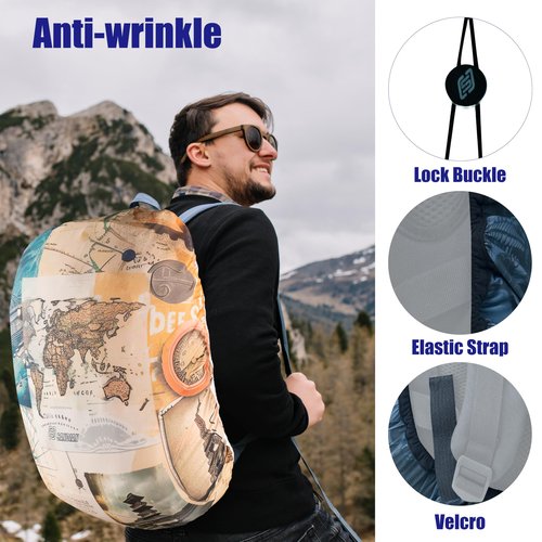SANDIAN, All Backpack Rain Cover, Stretch Fits Most 25-80L Capacity, Strong TPU Coated, All Weather Resistant, Anti-Slip, Lightweight, Universal Fit with Plastic Stopper (Youth)
