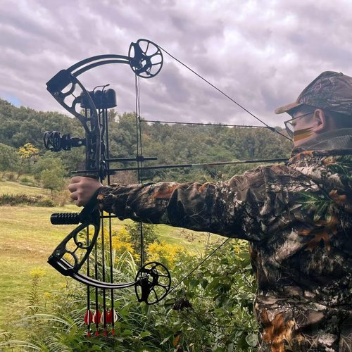 PANDARUS Archery Compounnd Bow Set Fully Adjustable for Adults and Teens,25.4"-32" Draw Length,30-70LBS Draw Weight,Up to 320 FPS,Limbs Made in USA 2025 New(Right Handed Pro Black)