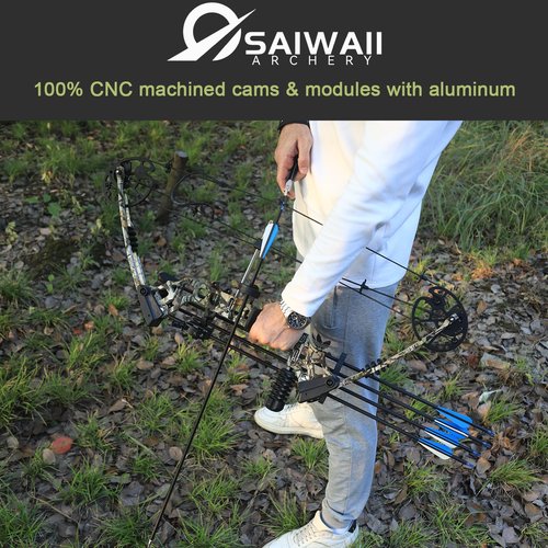 Archery Compound Bow Set for Youth and Beginner Right Handed Compound Bow Package with Archery Hunting Equipment Adjustable 30-60 Lbs Draw Weight 25.5"-28.5" Draw Length 300 fps 2025 New