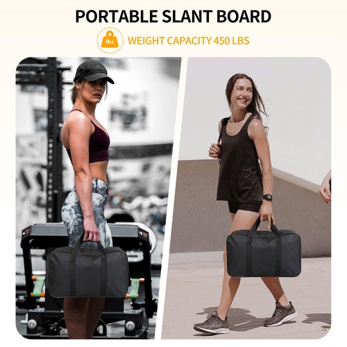 Slant Board for Calf Stretching, Adjustable Wooden Wedge Squat Block Incline Step Posture Stretcher Physical Therapy for Plantar Fasciitis Ankle Foot Heel Knee Workouts Balance Exercise Muscle Trainer