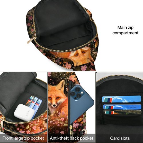 opshksog Animal Small Sling Bag for Women Leather Crossbody Bags Sling Backpack for Outdoor Travel