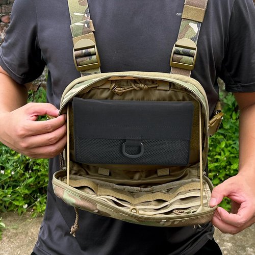 Tactical Bag Insert Pouch, tactifans Modular Admin Pouch Mesh Windowed Backpack Organizer Insert Flap Closure Hook and Loop Organizer Backpack Accessories