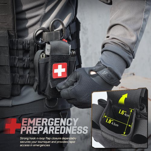 WYNEX Tourniquet Holder Pouch, Tactical TQ Belt IFAK Pouch Trauma Shears Holder Tourniquet Holster Universal EMT Medical MOLLE Attachment for Duty Belt Vest Carrier Accessories