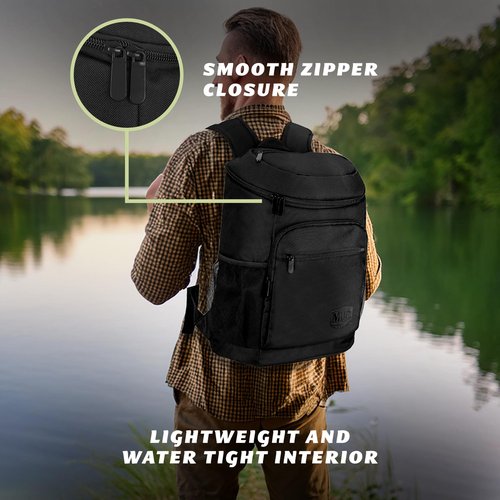 Mossy Oak MLF Fishing Cooler Backpack - Major League Insulated Leak Proof Beverage Coolers Bag