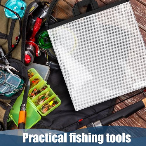 WinnerWhy 2 Pcs Fishing Tournament Weigh in Fish Bag for Bass Fishing Fish Bag for Caught Fish Airtight Waterproof Fish Bags for Transport Fish Safely Bass Walleye Sack, 24 x 24 Inches