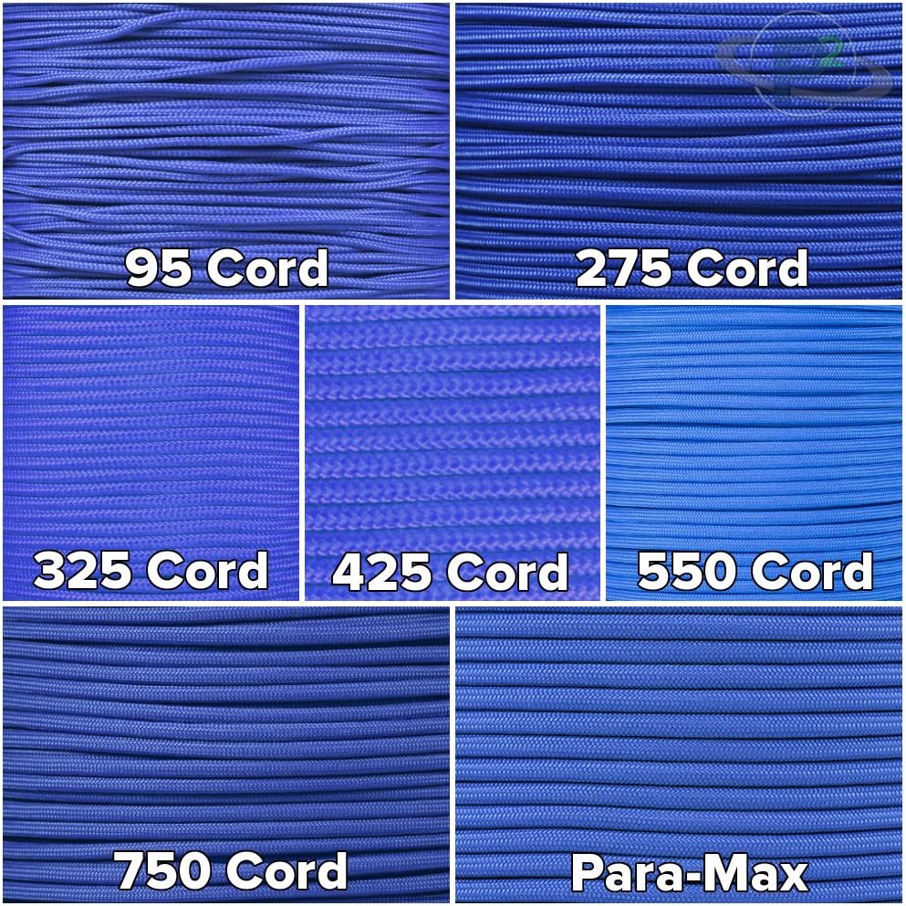 Paracord Planet 95, 275, 325, 425, 550, 750, and ParaMax Paracord – Tactical Cord for Outdoors