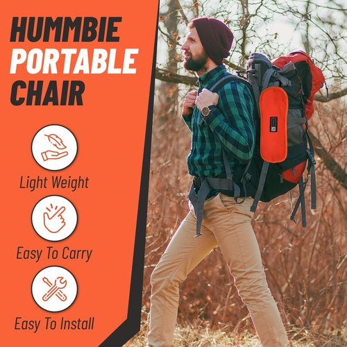 Hummbie Portable Camping Chair - Light Weight Folding Chair with Compact Design for Camping, Backpacking, Hiking, Fishing, Beach or Any Other Outdoor Adventures