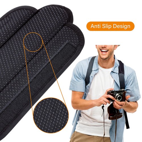 UOZL Universal Shoulder Pad for Bags Non-Slip Thick Enhance The Comfort and Stability of Shoulder Bags, Messenger Bags, Backpacks and Belts - Perfect for Outdoor Sports Enthusiasts(Black)