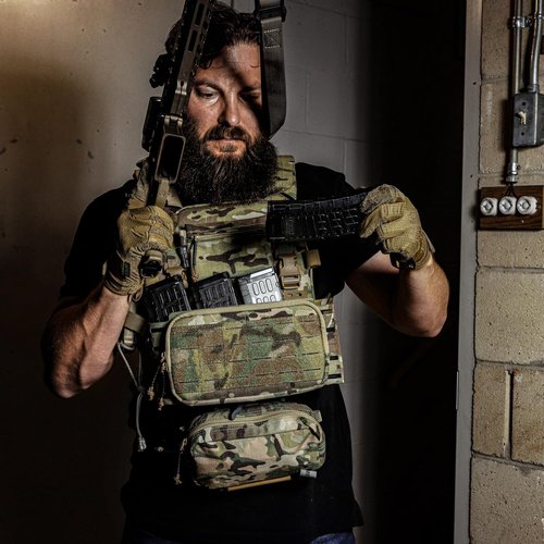 ACE TAC LPPC V.2 Tactical Vest, Low-Profile Vest, Modular, Placard Compatible, Made from 1000D Nylon Laminates MultiCam (MultiCam)