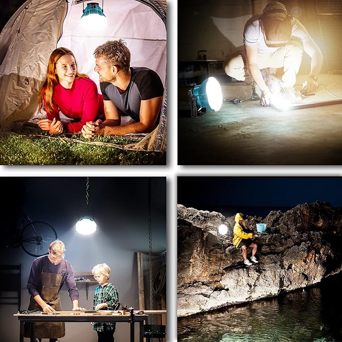 LED Camping Lantern for Makita 18v Li-ion Battery, 24W 2400LM LED Work Light Portable Tent Light Flashlight for Camping, Car Repairing, Hiking, Fishing, Hurricane, Emergency