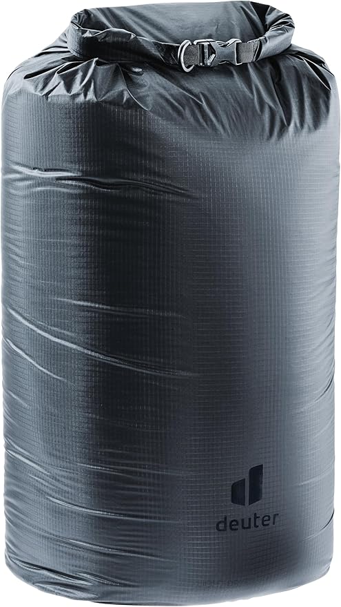 Deuter Light Drypack, Water-Resistant Ripstop Roll-Top Dry Pack Sack Keeps Gear Dry for Hiking, Trekking, Camping & Kayaking