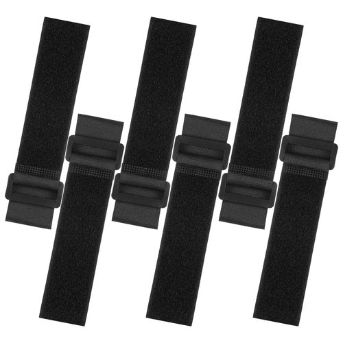 Sibba Bicycle Pant Leg Straps 6Pcs Adjustable Cycling Ankle Safety Band Multipurpose Black Braces Fastening Leg Foot Supports with Buckle for Riding Climbing Fishing Outdoor Sports (1.5”x15”)