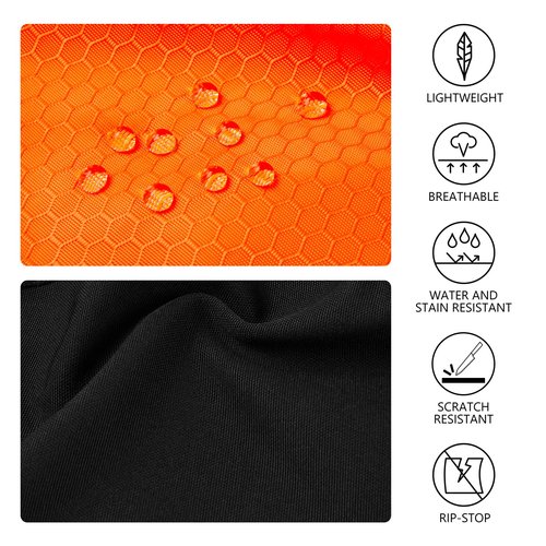 BASSDASH Dog Safety Vest Lightweight Water Resistant Chest Protection Blaze Orange Reflective High Visibility for Hunting Outdoor