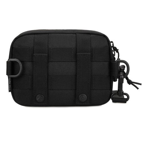 Tactical Molle Admin Dump Pouch, Molle Pouches for Vest Utility EDC Pouch Bag Dual-Purpose Sub Abdominal Dangler Drop with Molle Loop Back Strap (Black)
