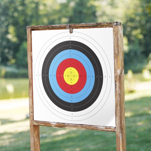 30 Pack Archery Target Paper - Standard 40x40CM 10-Ring, 18-Meter Indoor Archery Target Face with Arrow Puller & Pins, Archery Accessories for Bow Hunting & Shooting Precision Practice Yummuely