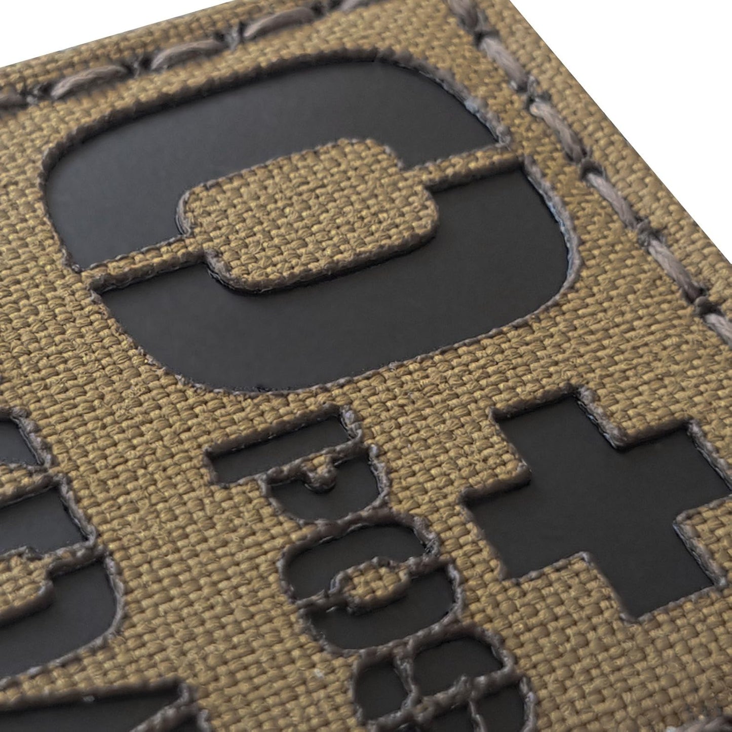 OPOS NKDA O+ Blood Type 2x2 Tactical Morale Fastener Patch (Coyote Brown)