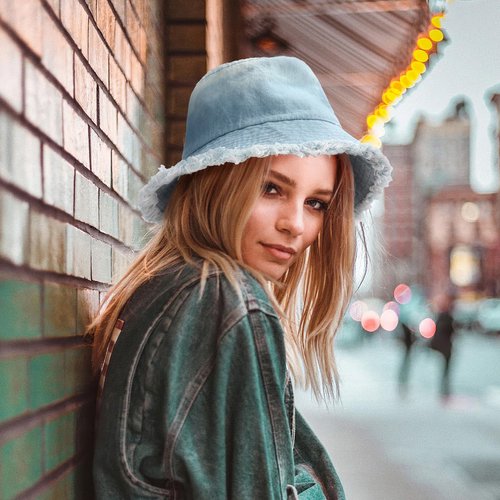 WOWOGO Denim Bucket Hat for Women Men Large Summer Cap for Beach Travel Fishing