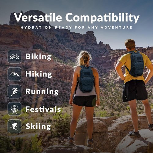CLTAC Tactical Small Hydration Backpack 10L Molle Pack for Outdoor Hiking Gravel Cycling Mountain Biking with 2.5L Bladder