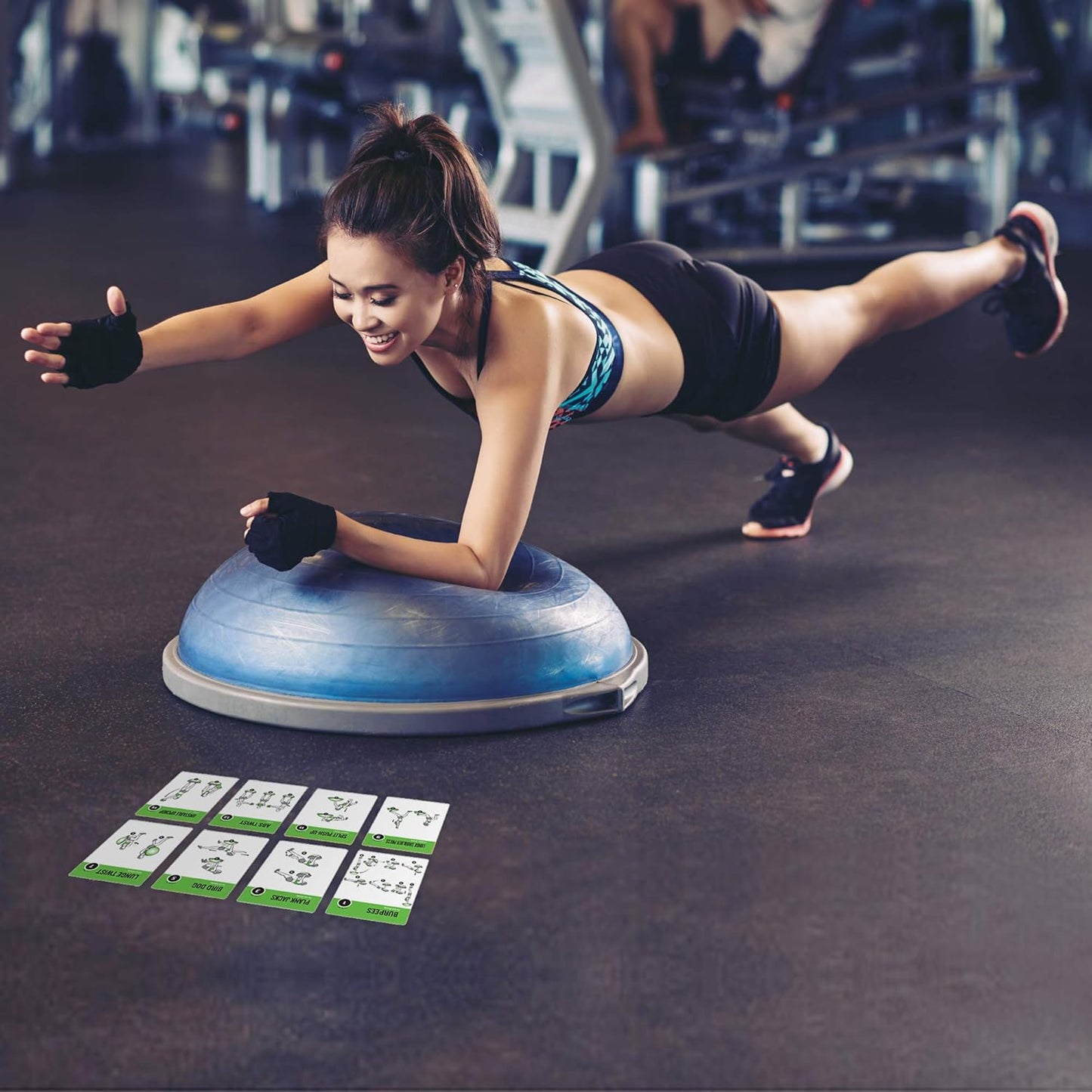 NewMe Fitness Yoga Pose Workout Cards, Instructional Fitness Deck for Women & Men, Beginner Fitness Guide to Training Exercises at Home or Gym