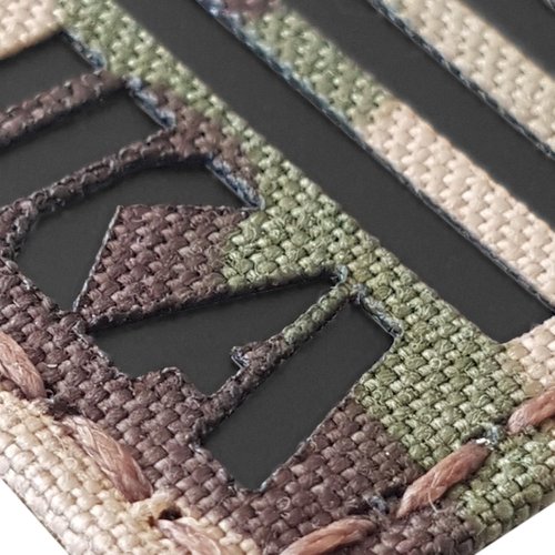 Infrared USA Flag OPOS O+ Blood Type NKA NKDA IR Tactical Morale Touch Fastener Patch (Multicam)