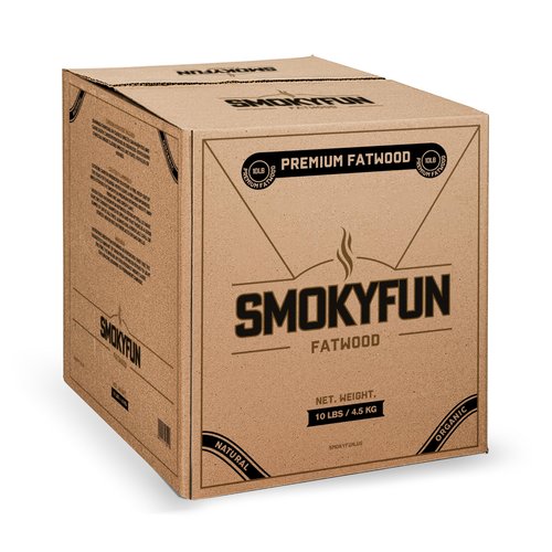 SMOKYFUN 10 lbs Fatwood Fire Starter Sticks - Essential Fire Starters for Camping, Wood Stoves, Fireplaces, and Bonfires | Easy Campfire Starting with 2 Sticks | 10 lb Box