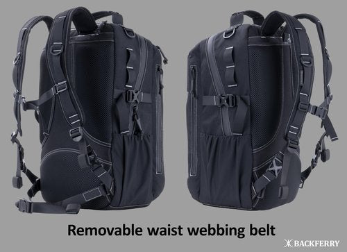 BACKFERRY Urban Tactical Backpack Laser-Cut MOLLE Daypack Commuter Bag for EDC,Travel,Work,Hiking for Men Women