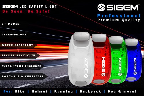 LED Safety Lights + Free Bonuses | Clip on Flashing Strobe Light High Visibility for Running Jogging Walking Cycling Best Reflective Gear for Kids Dogs Bicycle Helmet and Bike Tail Light