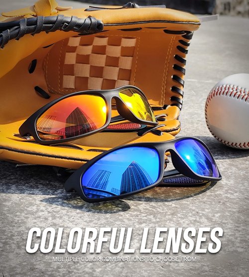 KALIYADI Mens-Sunglasses Polarized Sunglasses-Men Sports: Sport Sun Glasses for Running Cycling Fishing with UV Protection