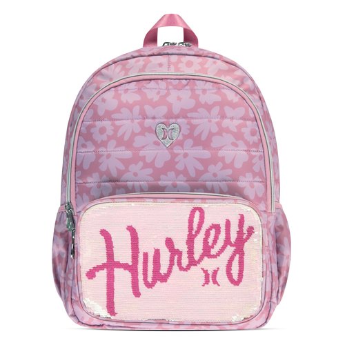 Hurley Unisex Adult Sequin Backpack, Peony Pink, One Size