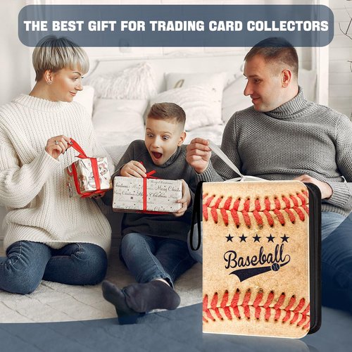 HESPLUS Baseball Card Binder with 900 Pockets, Sports Trading Card Binder, Collectible Trading Card Albums with 50 Pages Card Sleeves to Organize and Protect Baseball Trading Cards for Collectors