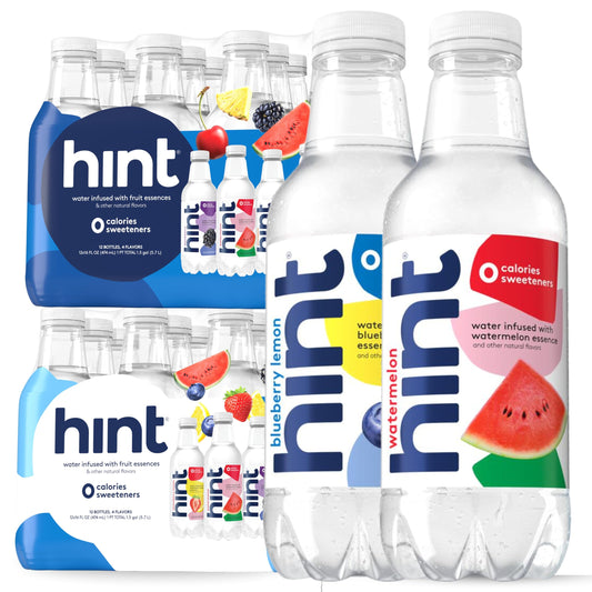 Hint Bottled Water, Best Sellers Variety Pack Bundle - Purified Flavored Water with Zero Calories, Sugar Free, Natural Flavors - 16 Fl Oz (Pack of 24)