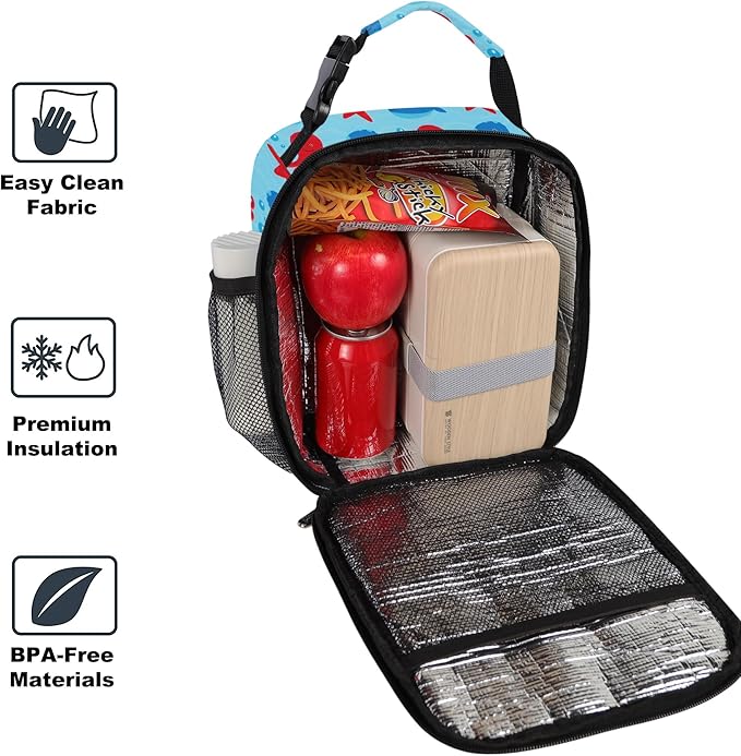 Lunch Box for Men & Women Durable Lunch Bag for Adults Reusable Small Lunchbox Octopus