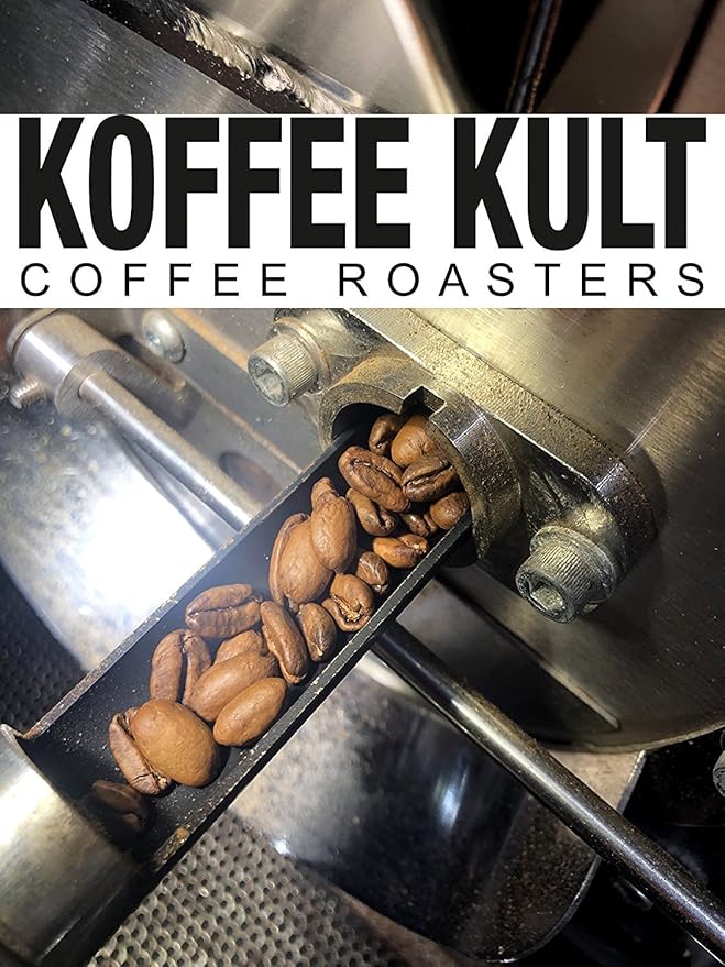 Koffee Kult Thunder Bolt Dark French Roast Whole Bean Coffee Small Batch 100% Arabica Gourmet Blend, Bold and Well Balanced 32oz Resealable Package
