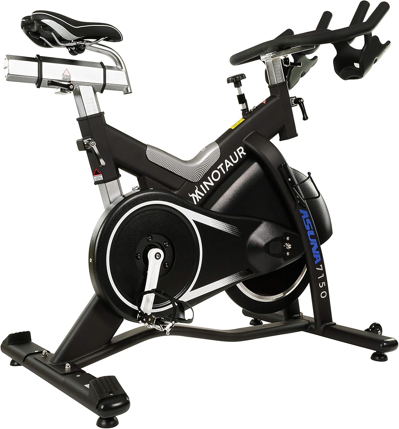 Sunny Health & Fitness Stationary Exercise Bike Machine w/ Adjustable Cushion Seat & Multi-Grip Handlebar, Indoor Cycling Equipment for Home Cardio Training, Optional Magnetic or Friction Resistance