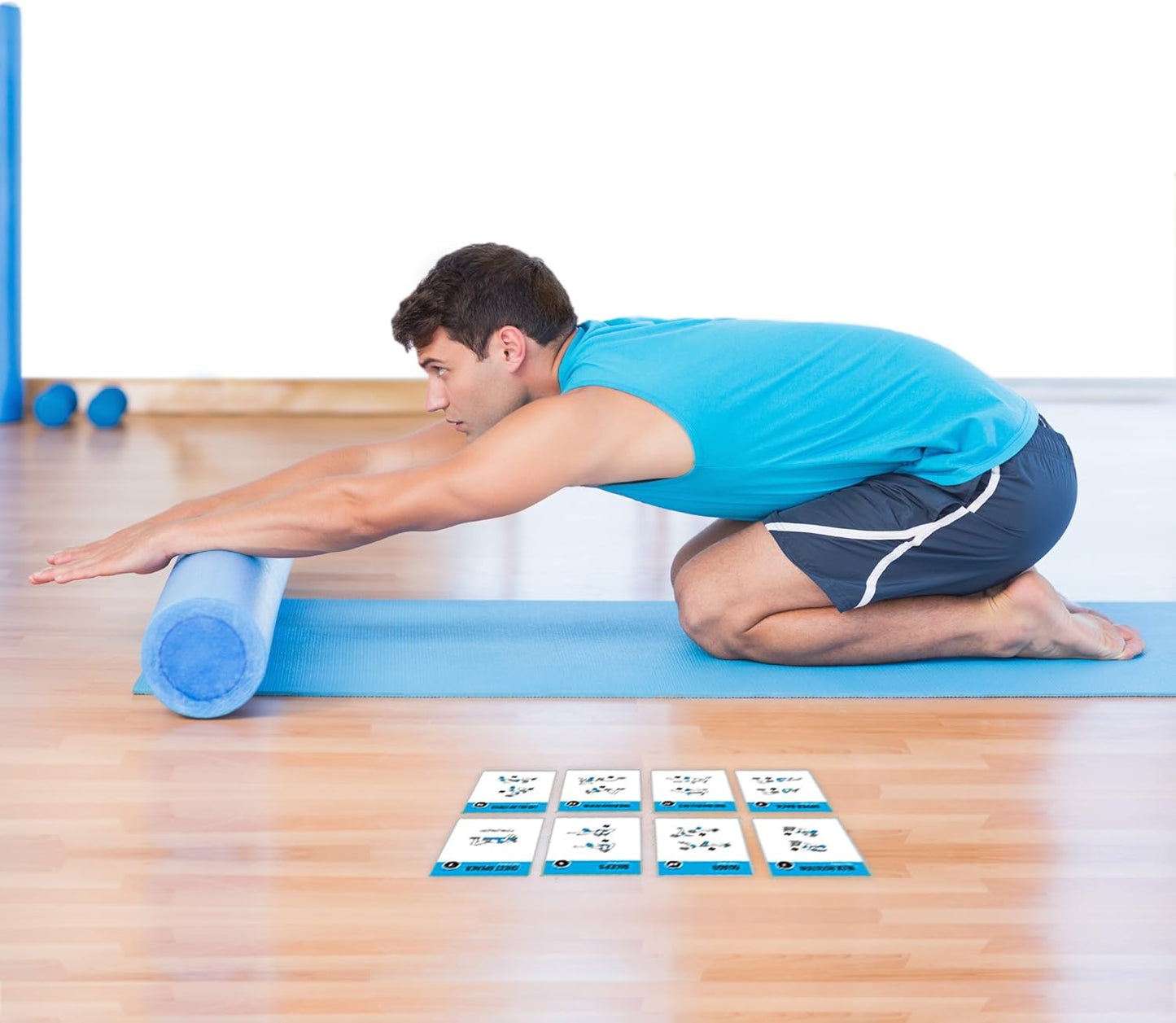 NewMe Fitness Yoga Pose Workout Cards, Instructional Fitness Deck for Women & Men, Beginner Fitness Guide to Training Exercises at Home or Gym