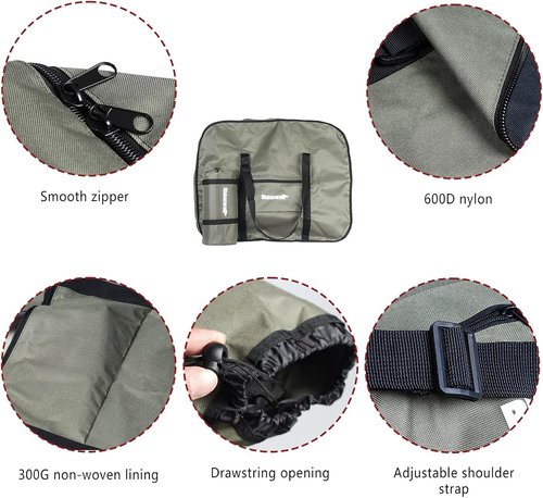 CamGo 20 Inch Folding Bike Bag - Waterproof Bicycle Travel Case Outdoors Bike Transport Bag for Cars Train Air Travel (Black, 20 inch)