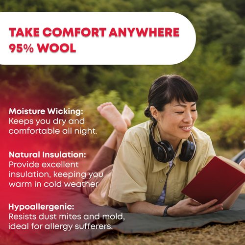 Military Wool Blanket - 95% Wool, Washable, Perfect for Outdoors, Picnics, Travel, Car & Bushcraft Emergency Blanket, 96" x 108", 8.45 lbs. - Olive Drab - King Size