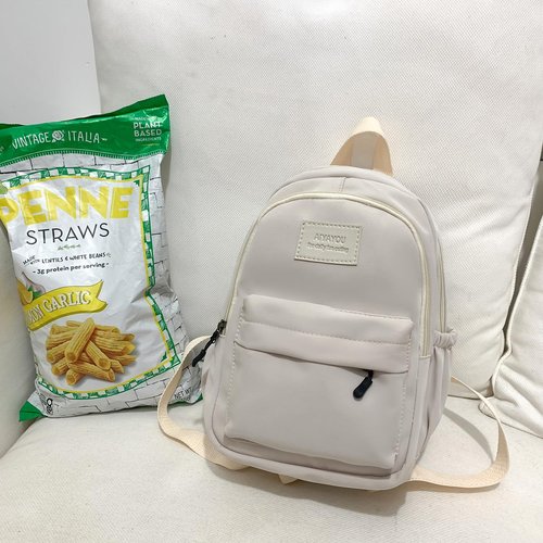 sveter Aesthetic White Backpack for Adults Lightweight Book bag with Bear Pendant and Pins,White