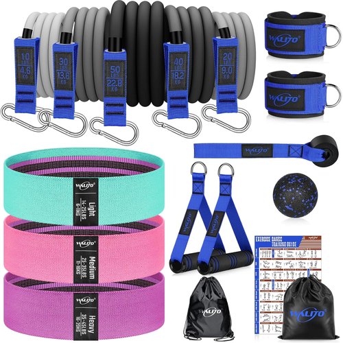 WALITO Exercise Bands Set for Butt, Resistance Bands with Handles, Booty Bands for Yoga, Pilates, Fort Rehab, Gym and Home Workout.