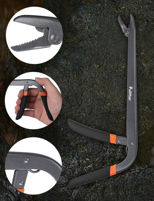 Pullther Fishing Hook Remover Tool Fishing Stainless Steel,Fish Hook Remover Tool 10-inch,Fish Dehooker for Freshwater and Saltwater Fishing Gear