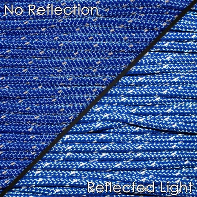 West Coast Paracord – 95 Tensile Strength - 1 Strand Reflective Paracord (10 Feet, Royal Blue)