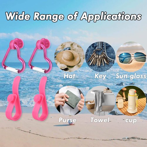 ZLSPTK 4Pcs Accessories for Bogg Bag Hooks and Clips Heart Insert Key Holder Carabiner Cute Bogg Bag Charms for Simply Southern Tote