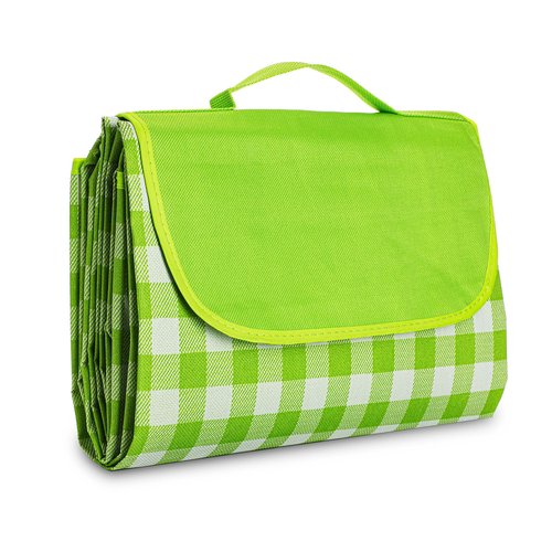 YU FENG Green Picnic Blanket Gingham Foldable Camping Blankets Waterproof Sandproof Outdoor Beach Mat Lightweight Handbag Spring Summer (60x80 inch)