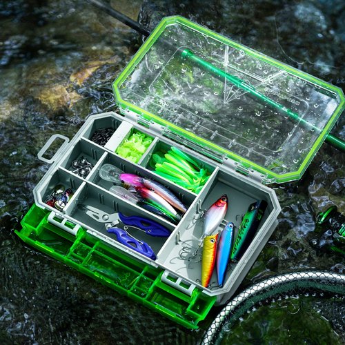 Ghosthor Fishing Tackle Box, Waterproof 3600 and 3700 Tackle Trays, Plastic Tackle Box Organizer with Removable Dividers, Storage Lure Box and Terminal Tackle Storage
